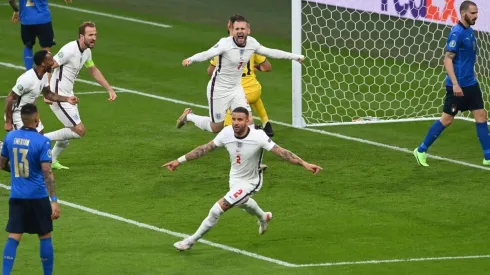 Luke Shaw e Inglaterra se pone 1-0 frente a Italia en la final de la Eurocopa 2020.