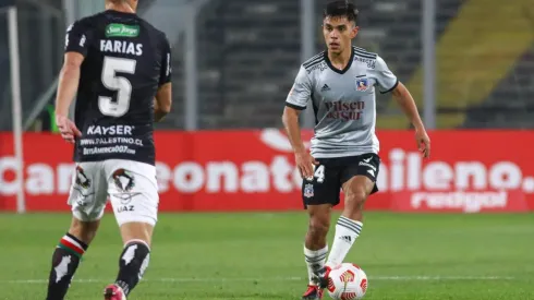 Vicente Pizarro en el partido de Colo Colo ante Palestino por la Copa Chile.