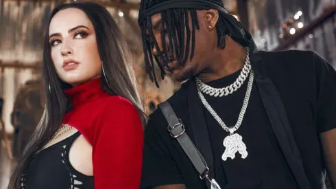 Shirel junto a Polimá Westcoast en el clip de Money Remix.