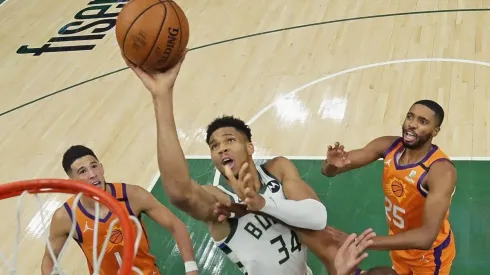 Giannis Antetokounmpo fue una de las grandes figuras en los partidos disputados en el Fiserv Forum.