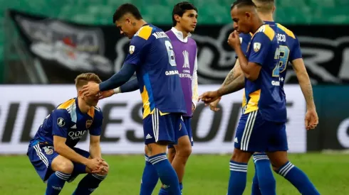 La desazón de los jugadores de Boca Juniors tras fallar los penales.