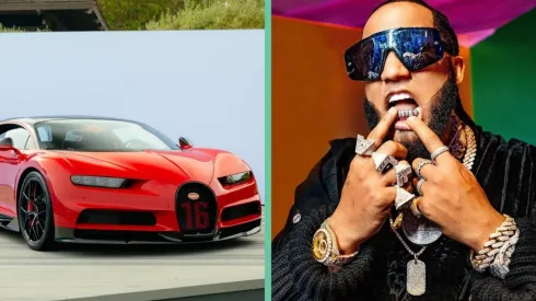 Un Bugatti Chiron similar al que le incendiaron a El Alfa.