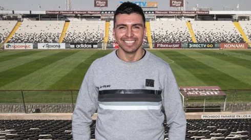 Gonzalo Fierro feliz en su regreso al Monumental.