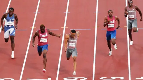 De Grasse llegando a la meta