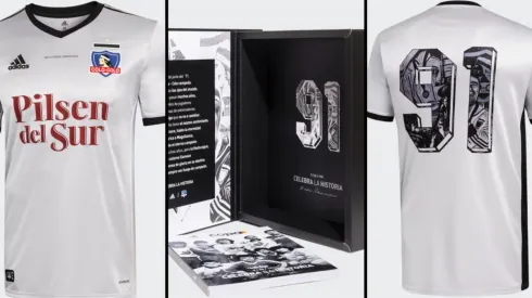La camiseta de Adidas especial viene con un libro del Colo Colo 91'.