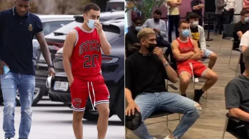 Sergiño Dest acudió a la solemne despedida de Lionel Messi vestido de jugador de basket