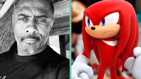 Idris Elba junto a Knuckles.