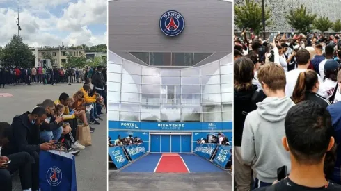 Una multitud aguarda por Messi en Le Bourget.
