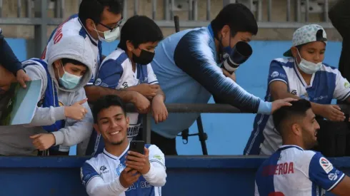 Los jugadores de Deportes Antofagasta festejaron junto a sus hinchas.