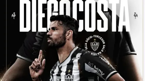 Diego Costa anunciado oficialmente como refuerzo del Atlético Mineiro.