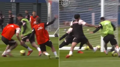 Lionel Messi se lució en el entrenamiento