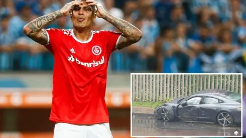 Paolo Guerrero sufrió accidente automovilístico destruyendo su Porsche