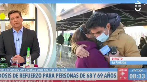 El momento preciso de Contigo en la Mañana protagonizado por Juan Pablo Queraltó y la viuda del ex trabajador de CHV