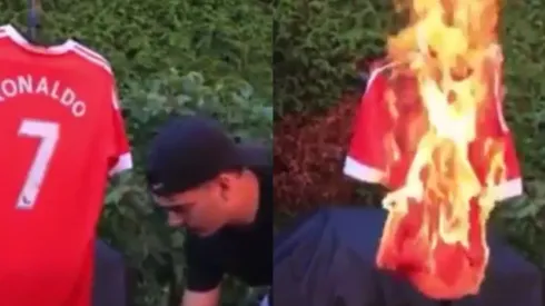 Hincha del Manchester United quema camiseta de Cristiano Ronaldo pensando que se iba al City