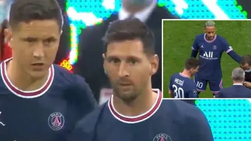 Messi en el momento de su debut