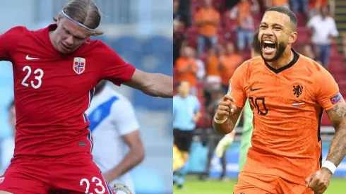 Los grandes protagonistas de sus selecciones son Erling Haaland (izq.) y Memphis Depay (der.).