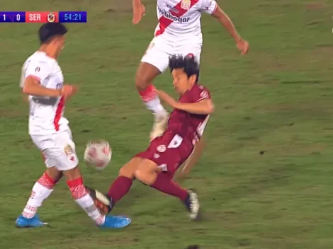 Mati Fernández entra y se va expulsado por una durísima plancha