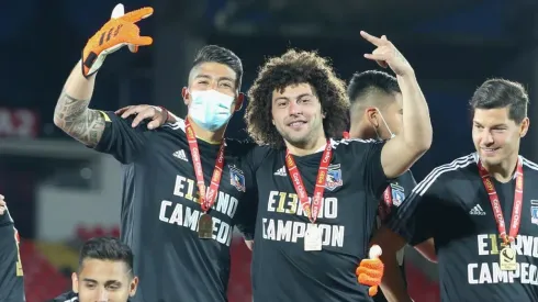 Falcón celebrando en Colo Colo