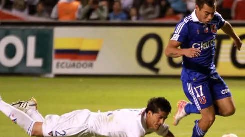Eduardo Varga anotó el único tanto en la fina de ida de la Copa Sudamericana, en el mismo estadio que la Roja enfrentará a Ecuador. Foto: Agencia Uno