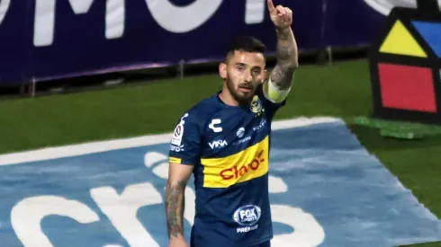 Juan Cuevas fue la gran figura del partido al anotar el 1-0 de Everton sobre Palestino | Foto: Agencia Uno