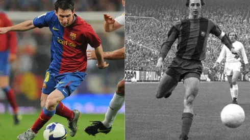 Con la camiseta de Barcelona, Lionel Messi y Johan Cruyff quedaron inscritos con letras de oro en la historia del fútbol
