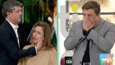 El momento en que Eduardo Saez realizó una sesión quiropráctica con Millaray Viera, en Contigo en la Mañana.