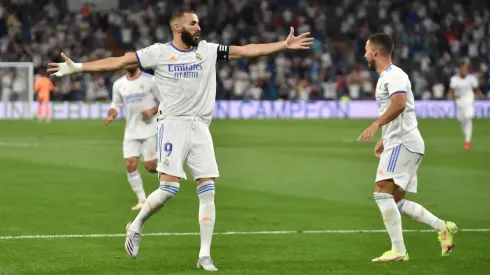 Benzema celebra tras la victoria sobre Celta de Vigo