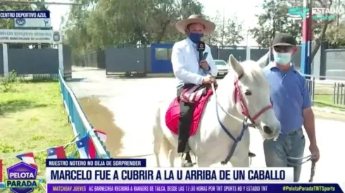 Marcelo Díaz hace despacho arriba de un caballo en el CDA