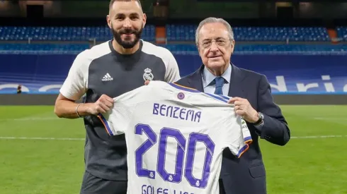 Karim Benzema y sus 200 goles con el Real Madrid en La Liga de España.