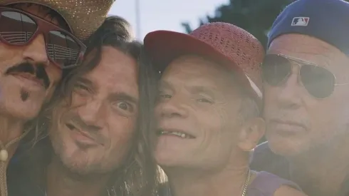 Anthony Kiedis, John Frusciante, Flea y Chad Smith: los Red Hot Chili Peppers en pleno.