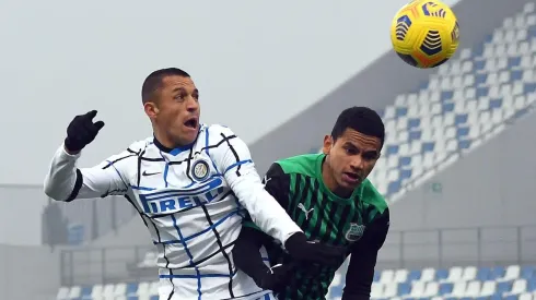 Alexis Sánchez tuvo acción por Champions League con la camiseta del Inter.