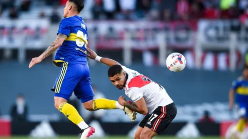 Paulo Díaz fue titular en el Superclásico frente a Boca Juniors