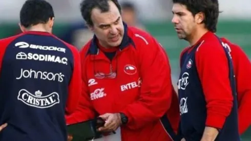 Marcelo Salas junto al Loco Bielsa en la selección chilena.