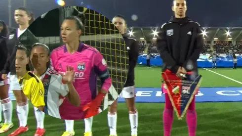 Christiane Endler llevó el banderín y porta la jineta del Olympique Lyon por primera vez... y en la Champions.