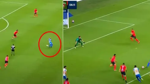 Chupete Suazo marcó de zurda frente al