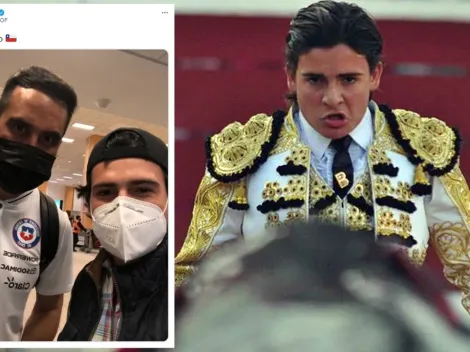 Torero de fama mundial se toma una selfie con Claudio Bravo
