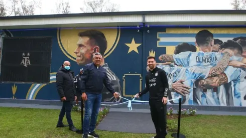 Este es el mural que inauguraron en Argentina por ser los campeones de América. Foto: @Argentina