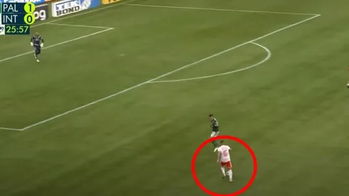 Palacios jugó los últimos partidos en la derrota del Inter ante Palmeiras