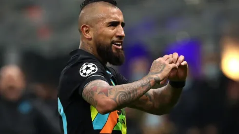 Vidal celebrando su gol ante Sheriff