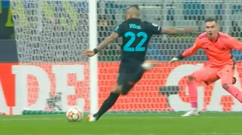 Vidal no perdonó frente al arco y anotó el gol del triunfo para Inter