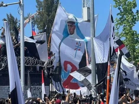 Hinchas de Colo Colo e irónico lienzo dedicado a Nico Castillo