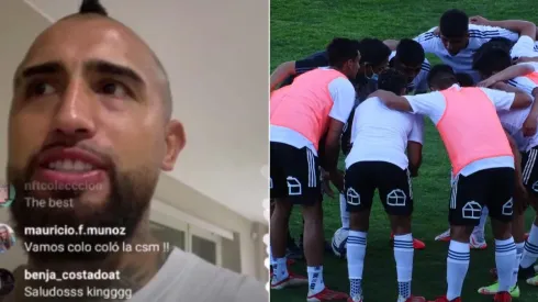 Arturo Vidal en su live apoyando a Colo Colo.