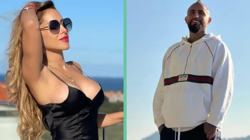 Marité Matus y Arturo Vidal.