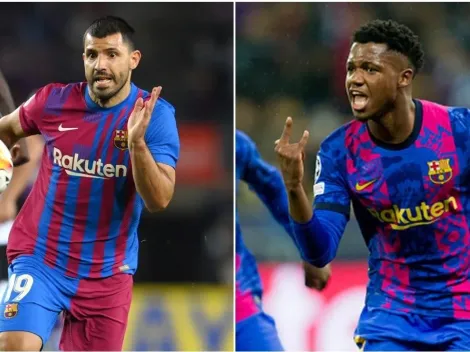 Ansu Fati conmueve con bello gesto de ánimo para el Kun Agüero