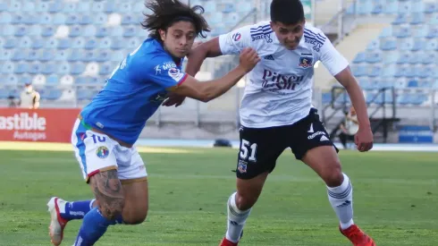 Montecinos y audax Italiano contra el juvenil Colo Colo.