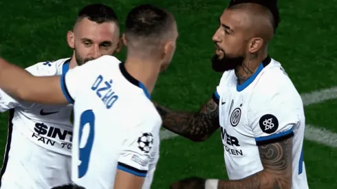 Arturo Vidal y una patriada con asistencia para Brozovic en el gol del Inter.