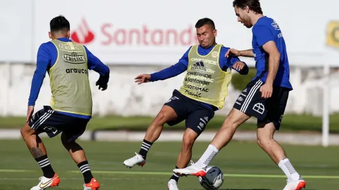 Ben Brereton en el primer entrenamiento de la Roja