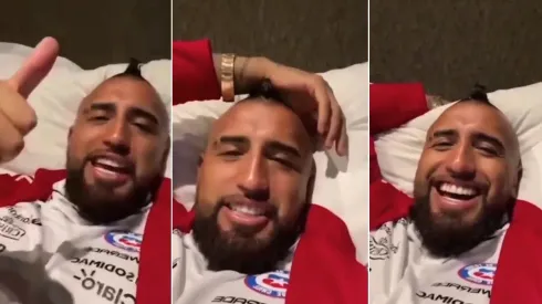 Arturo Vidal se acostó celebrando el triunfo de Colo Colo sobre Melipilla y a la pasada envió un mensaje para Universidad Católica