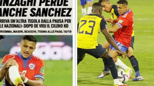 Alexis Sánchez aparece en la portada de Tuttosport tras la lesión que sufrió con la selección chilena