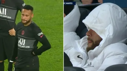 Neymar no la pasó nada bien al ser sustituido por la expulsión de Keylor Navas.